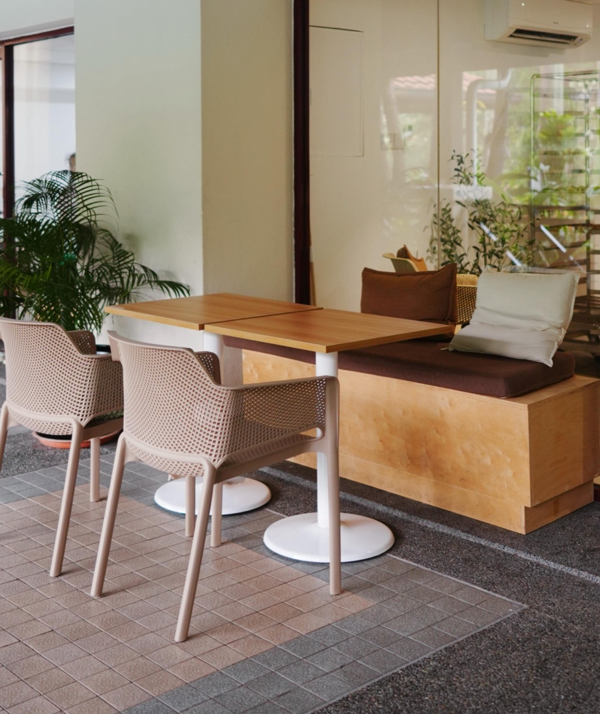 Quiet corridor tables and chairs at LITO Bakery Cafe, Sri Penaga, Bangsar